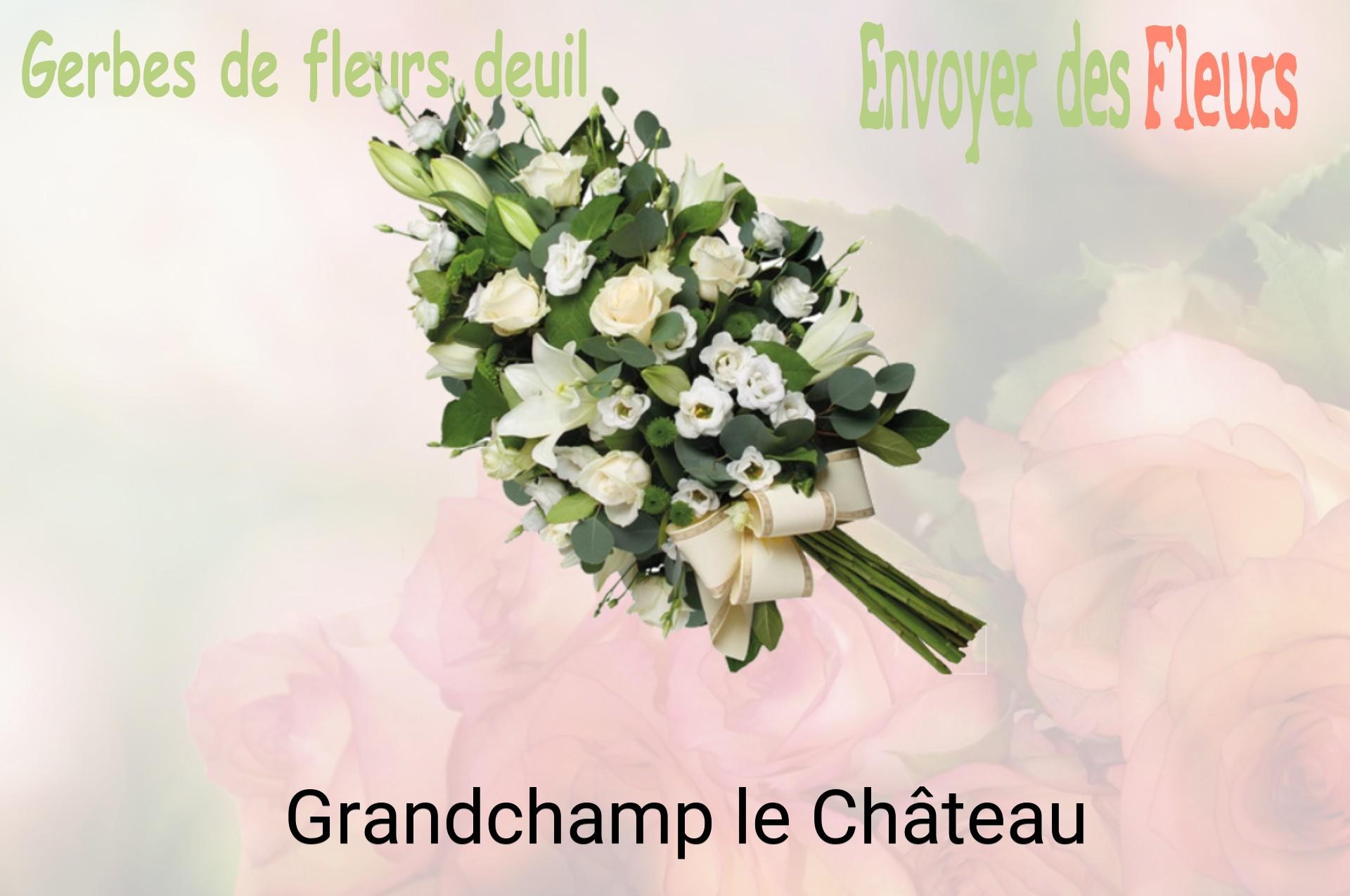 Gerbe de fleurs de deuil livrée à Grandchamp-le-Château